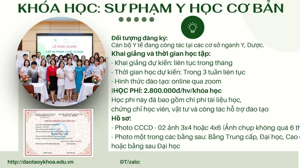 Bồi sưỡng nghiệp vụ sư phạm y học