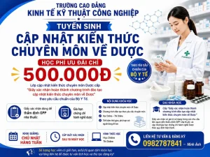 TUYỂN SINH LỚP CẬP NHẬT KIẾN THỨC CHUYÊN MÔN VỀ DƯỢC
